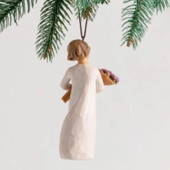 Willow Tree Surprise Tulip Bouquet Figurine Ornament, 4" H -Ornament Shop Willow Tree Figurine With Tulip Bouquet Ornament 28096 03
