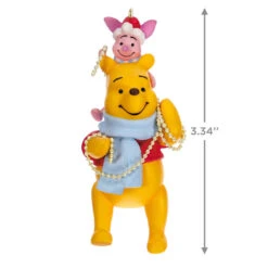Hallmark Disney Winnie The Pooh Trimming The Tree Together Ornament -Ornament Shop Winnie the Pooh and Piglet Keepsake Ornament 1899QXD6549 03